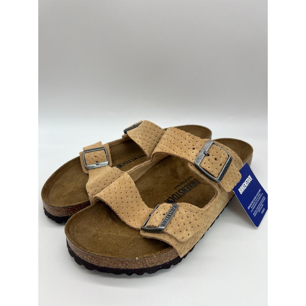Birkenstock Arizona Suede Embossed New Beige Size W11/M9 - Picture 6 of 12